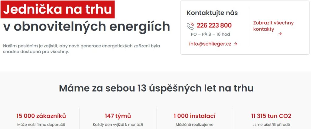 Schlieger 13 let na trhu